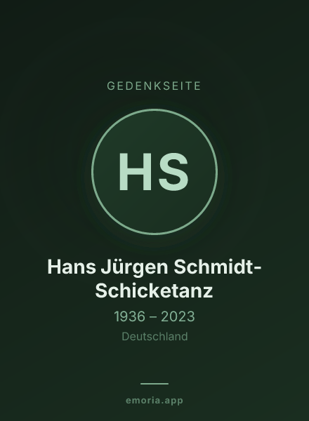 Gedenkportrait von Hans Jürgen Schmidt-Schicketanz