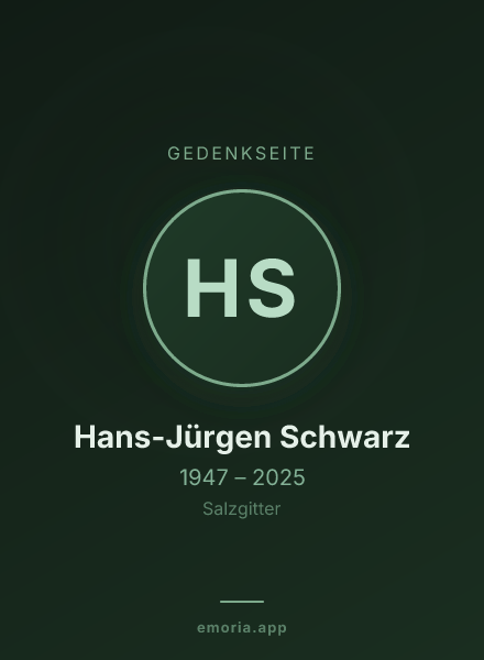 Gedenkportrait von Hans-Jürgen Schwarz