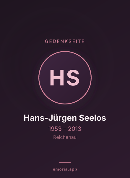 Gedenkportrait von Hans-Jürgen Seelos