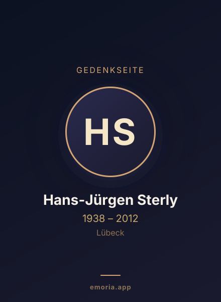 Gedenkportrait von Hans-Jürgen Sterly