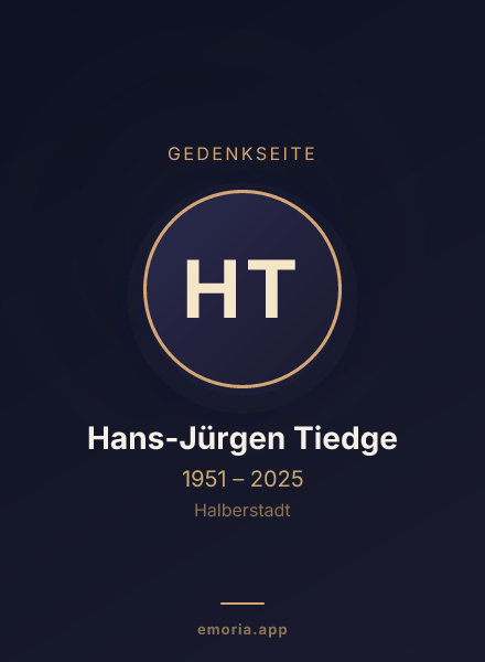 Gedenkportrait von Hans-Jürgen Tiedge
