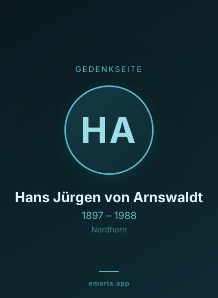 Gedenkportrait von Hans Jürgen von Arnswaldt
