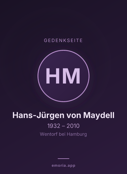 Gedenkportrait von Hans-Jürgen von Maydell