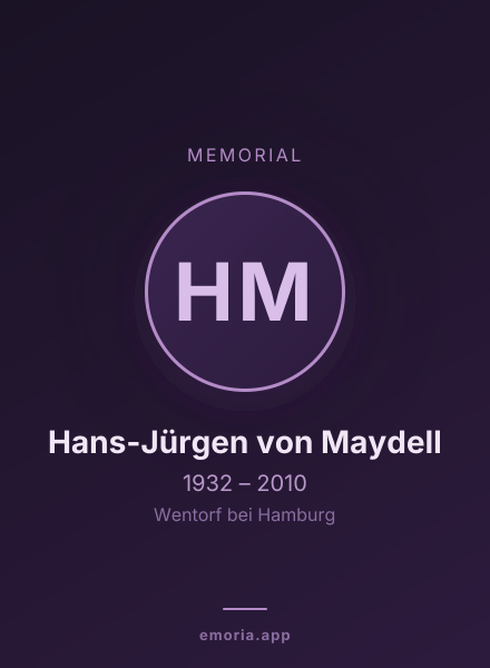 Memorial portrait of Hans-Jürgen von Maydell