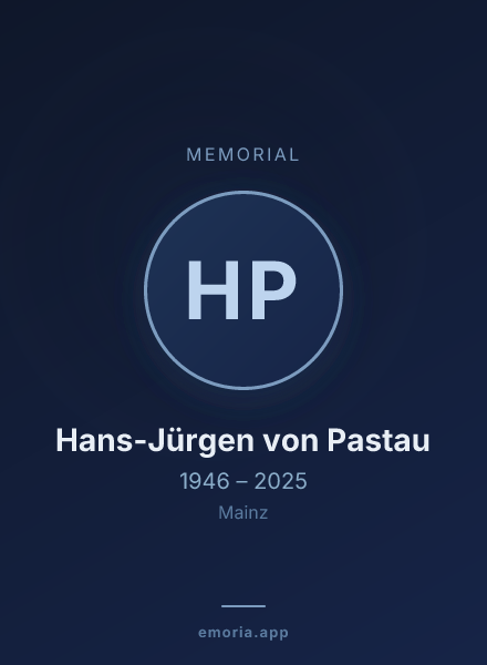 Memorial portrait of Hans-Jürgen von Pastau