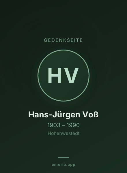 Gedenkportrait von Hans-Jürgen Voß