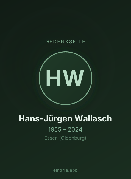 Gedenkportrait von Hans-Jürgen Wallasch