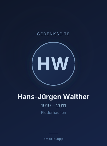 Gedenkportrait von Hans-Jürgen Walther