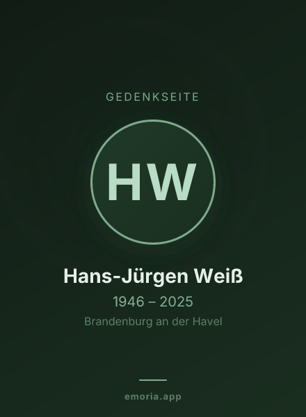 Gedenkportrait von Hans-Jürgen Weiß