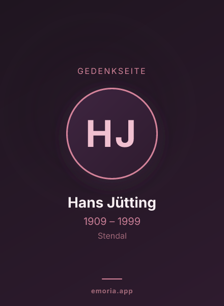 Gedenkportrait von Hans Jütting