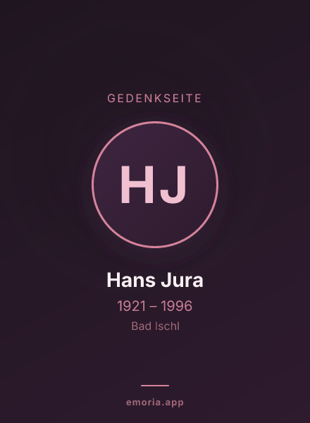 Gedenkportrait von Hans Jura