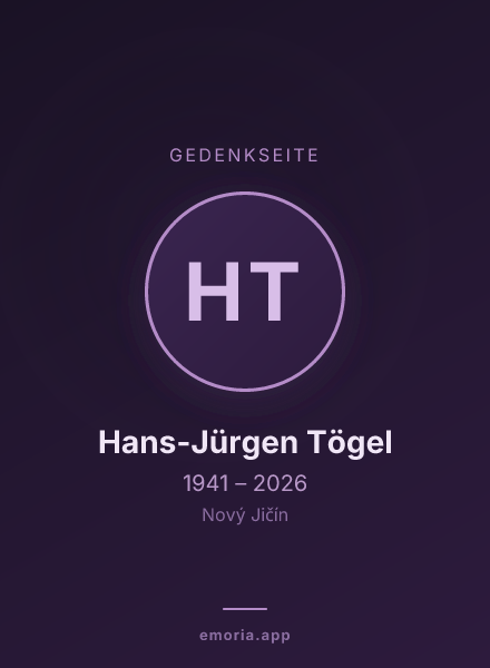 Gedenkportrait von Hans-Jürgen Tögel