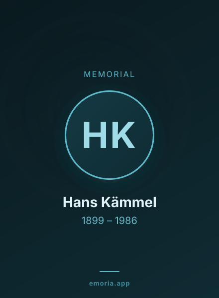 Memorial portrait of Hans Kämmel