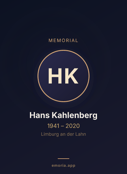 Memorial portrait of Hans Kahlenberg