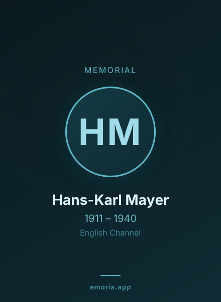Memorial portrait of Hans-Karl Mayer