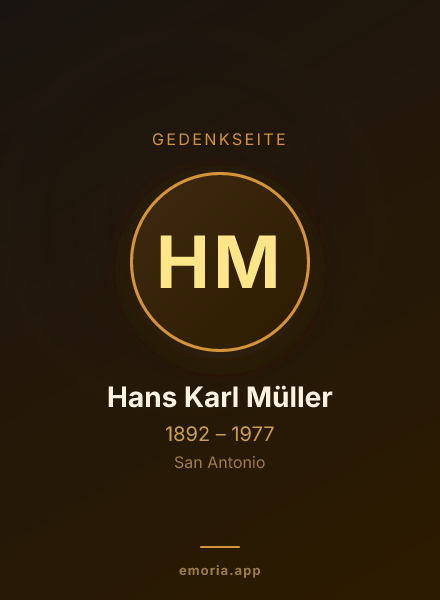 Gedenkportrait von Hans Karl Müller
