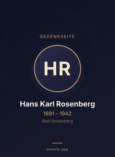 Gedenkportrait von Hans Karl Rosenberg