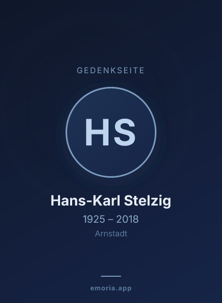 Gedenkportrait von Hans-Karl Stelzig
