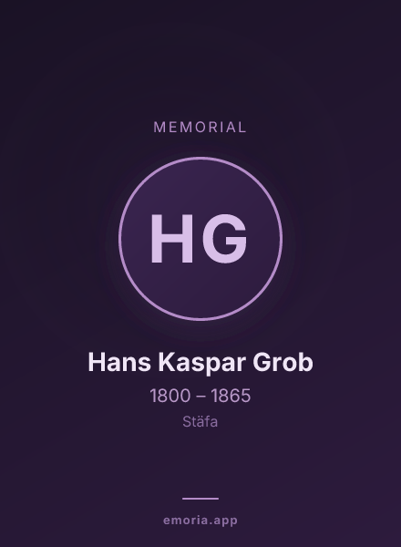 Memorial portrait of Hans Kaspar Grob