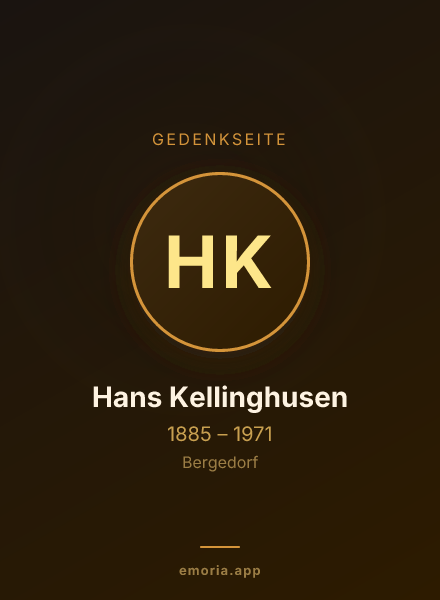 Gedenkportrait von Hans Kellinghusen