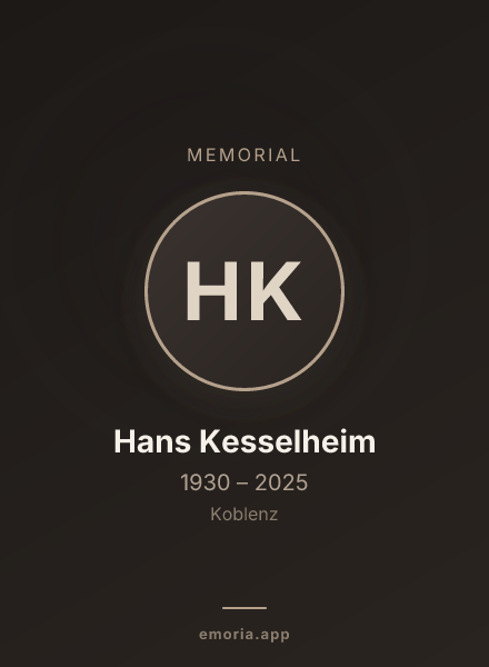 Memorial portrait of Hans Kesselheim