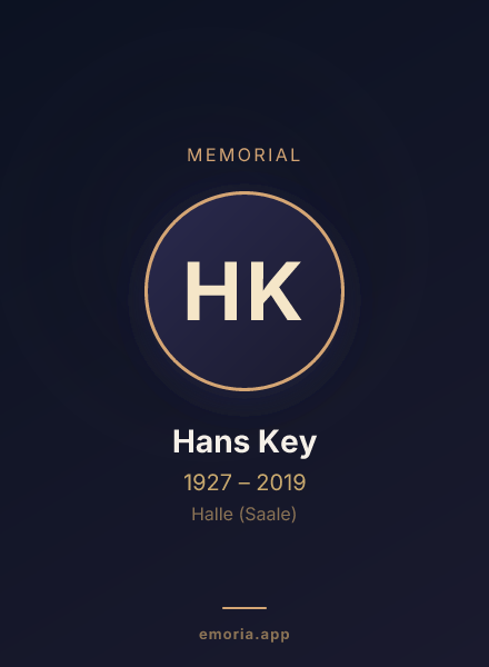 Memorial portrait of Hans Key
