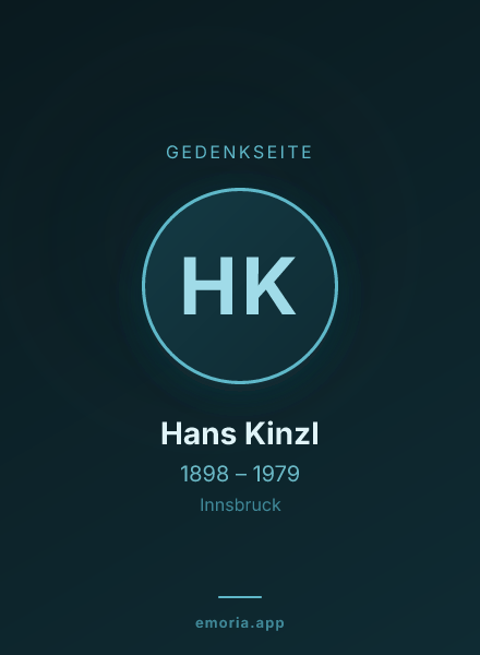 Gedenkportrait von Hans Kinzl