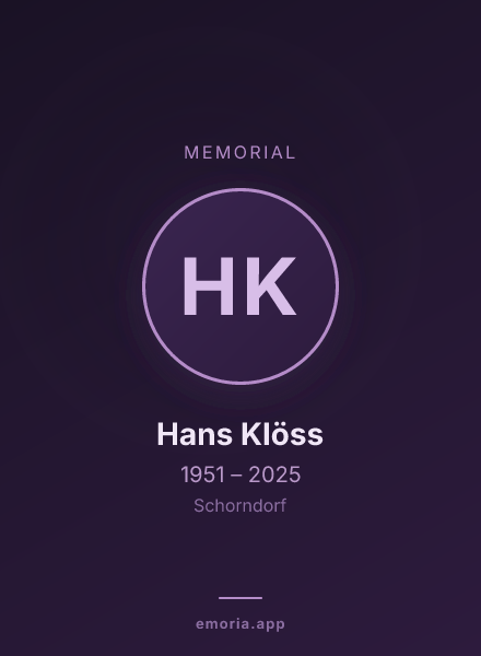 Memorial portrait of Hans Klöss