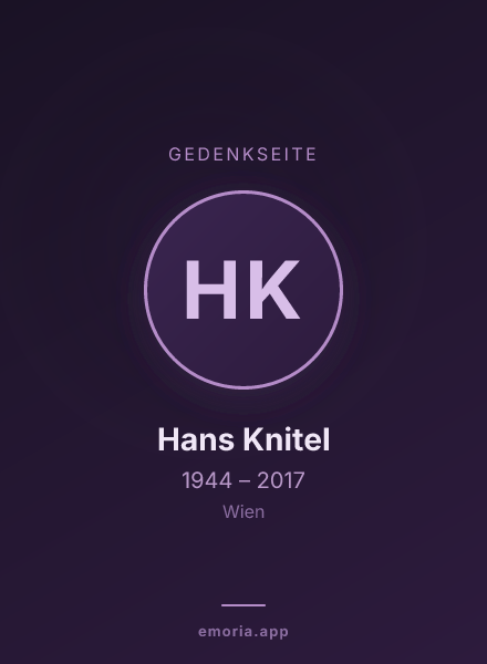 Gedenkportrait von Hans Knitel