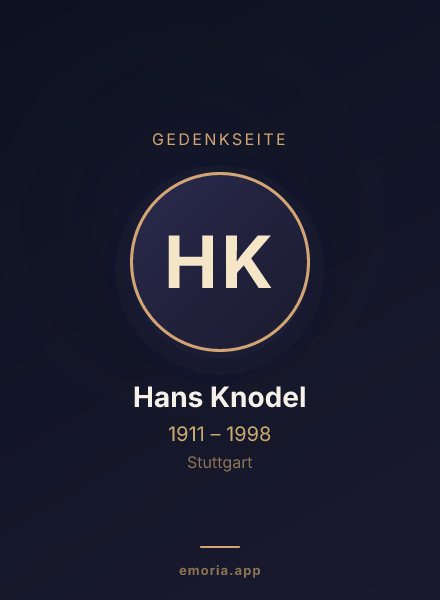 Gedenkportrait von Hans Knodel