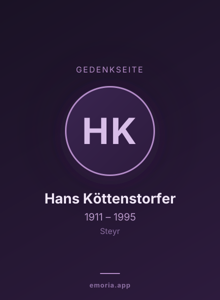 Gedenkportrait von Hans Köttenstorfer