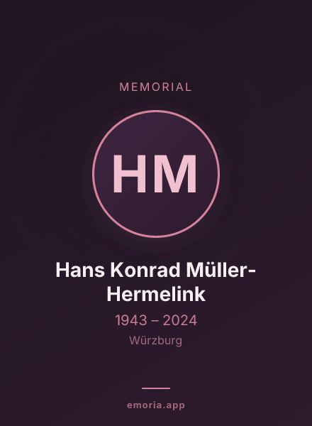 Memorial portrait of Hans Konrad Müller-Hermelink