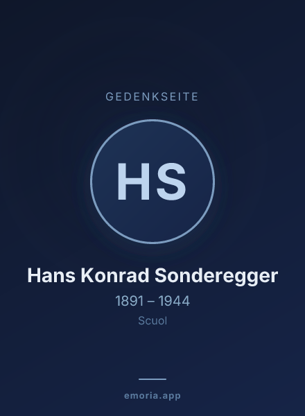 Gedenkportrait von Hans Konrad Sonderegger