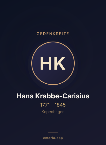 Gedenkportrait von Hans Krabbe-Carisius