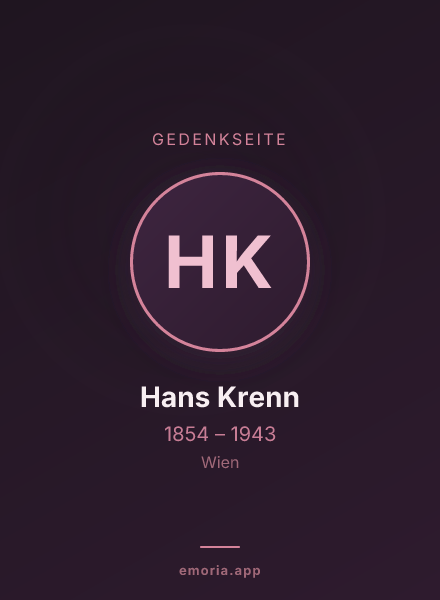 Gedenkportrait von Hans Krenn