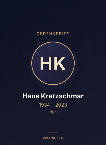 Gedenkportrait von Hans Kretzschmar