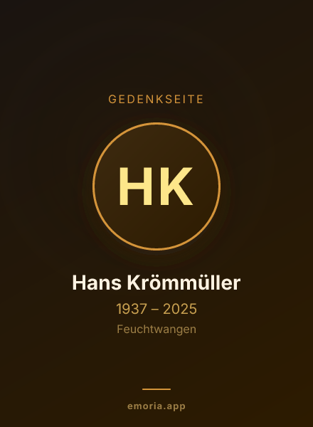 Gedenkportrait von Hans Krömmüller