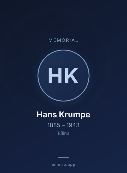 Memorial portrait of Hans Krumpe