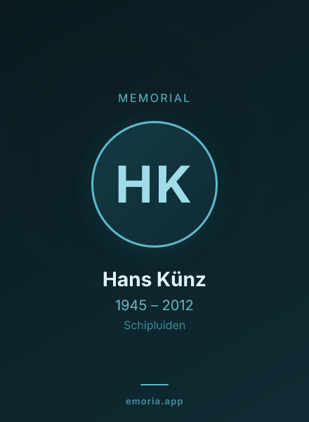 Memorial portrait of Hans Künz