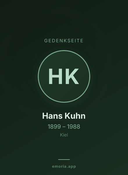 Gedenkportrait von Hans Kuhn