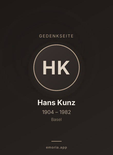 Gedenkportrait von Hans Kunz