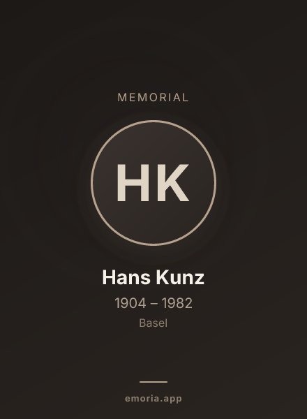 Memorial portrait of Hans Kunz