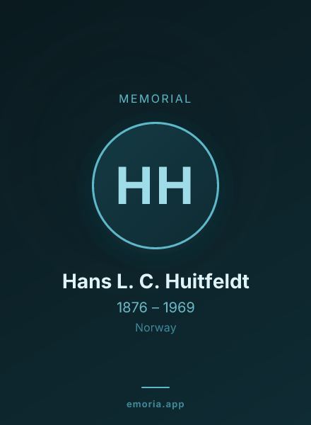Memorial portrait of Hans L. C. Huitfeldt