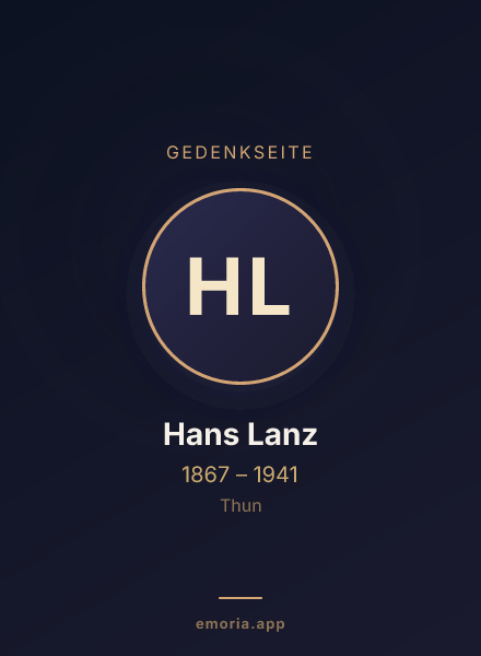 Gedenkportrait von Hans Lanz