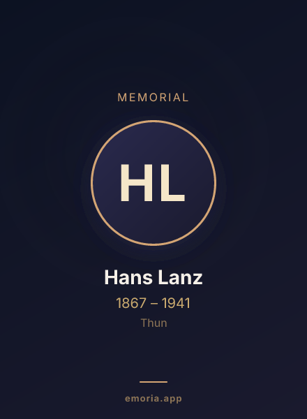 Memorial portrait of Hans Lanz