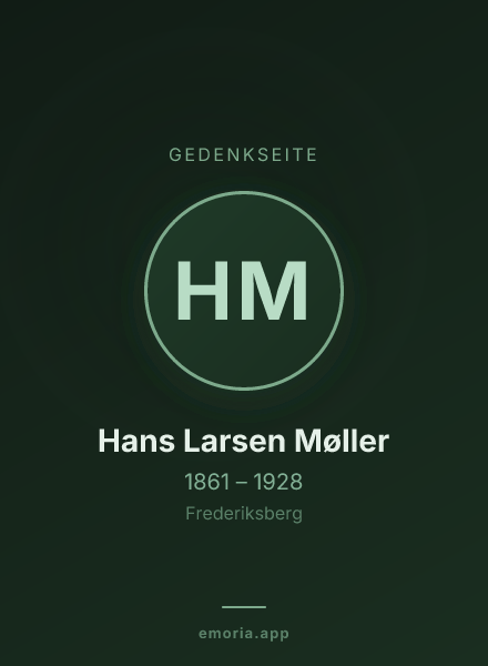 Gedenkportrait von Hans Larsen Møller