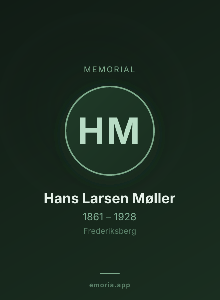 Memorial portrait of Hans Larsen Møller