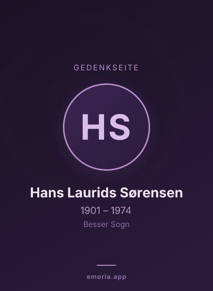 Gedenkportrait von Hans Laurids Sørensen