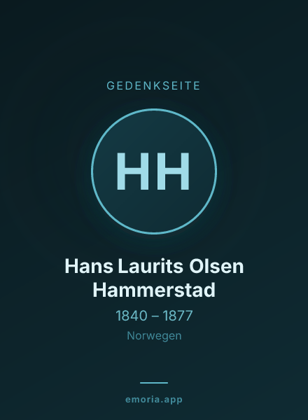 Gedenkportrait von Hans Laurits Olsen Hammerstad
