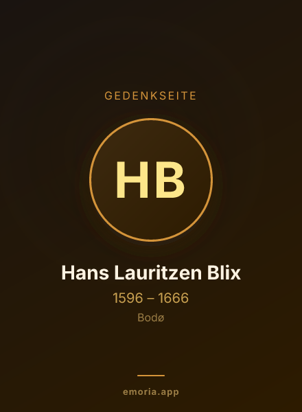 Gedenkportrait von Hans Lauritzen Blix